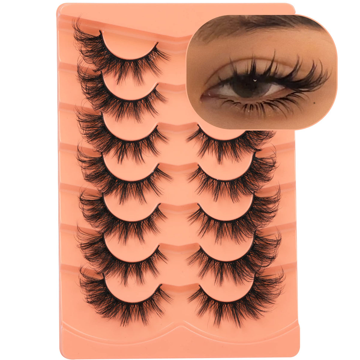 Cils fins et évasés de ALICROWN HAIR en gros plan pour un regard naturel.