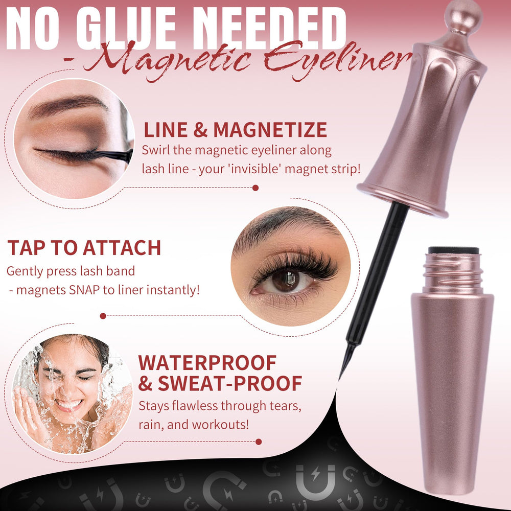 Liner magnétique longue tenue offre maintien toute la journée.