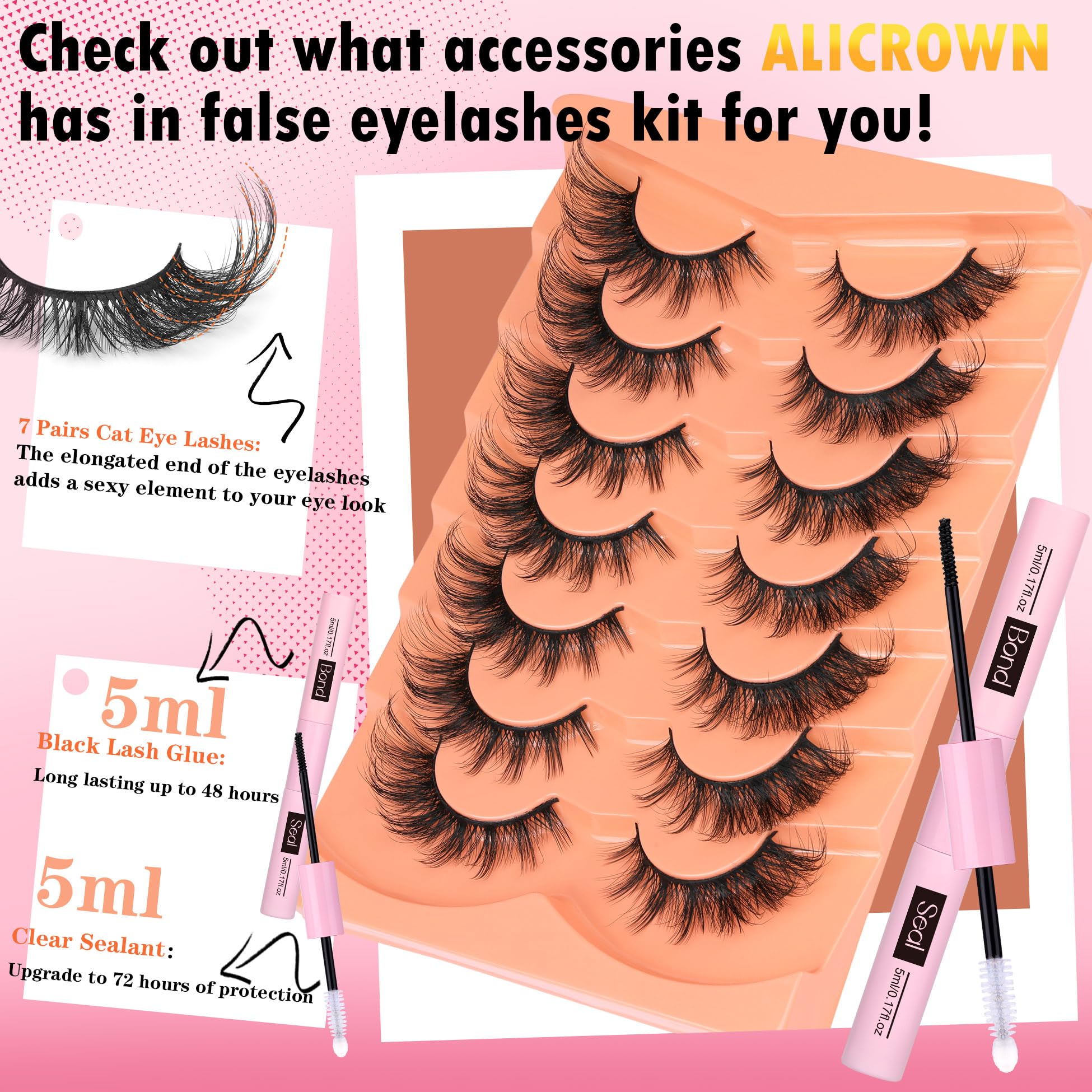 ALICROWN HAIR cils Mink œil-renard : allure audacieuse et glamour.