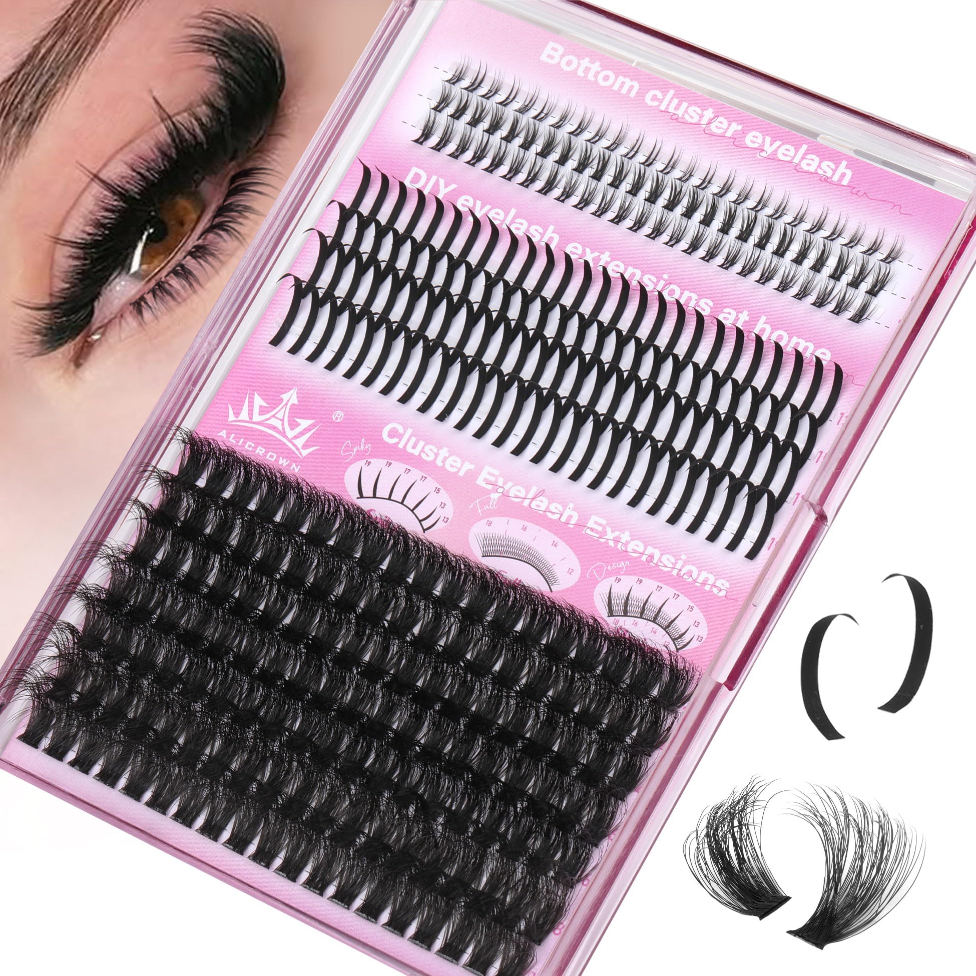 ALICROWN HAIR extensions cils 18 mm: regard dramatique