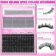 ALICROWN HAIR pointes manga 104 pièces pour un glamour graphique