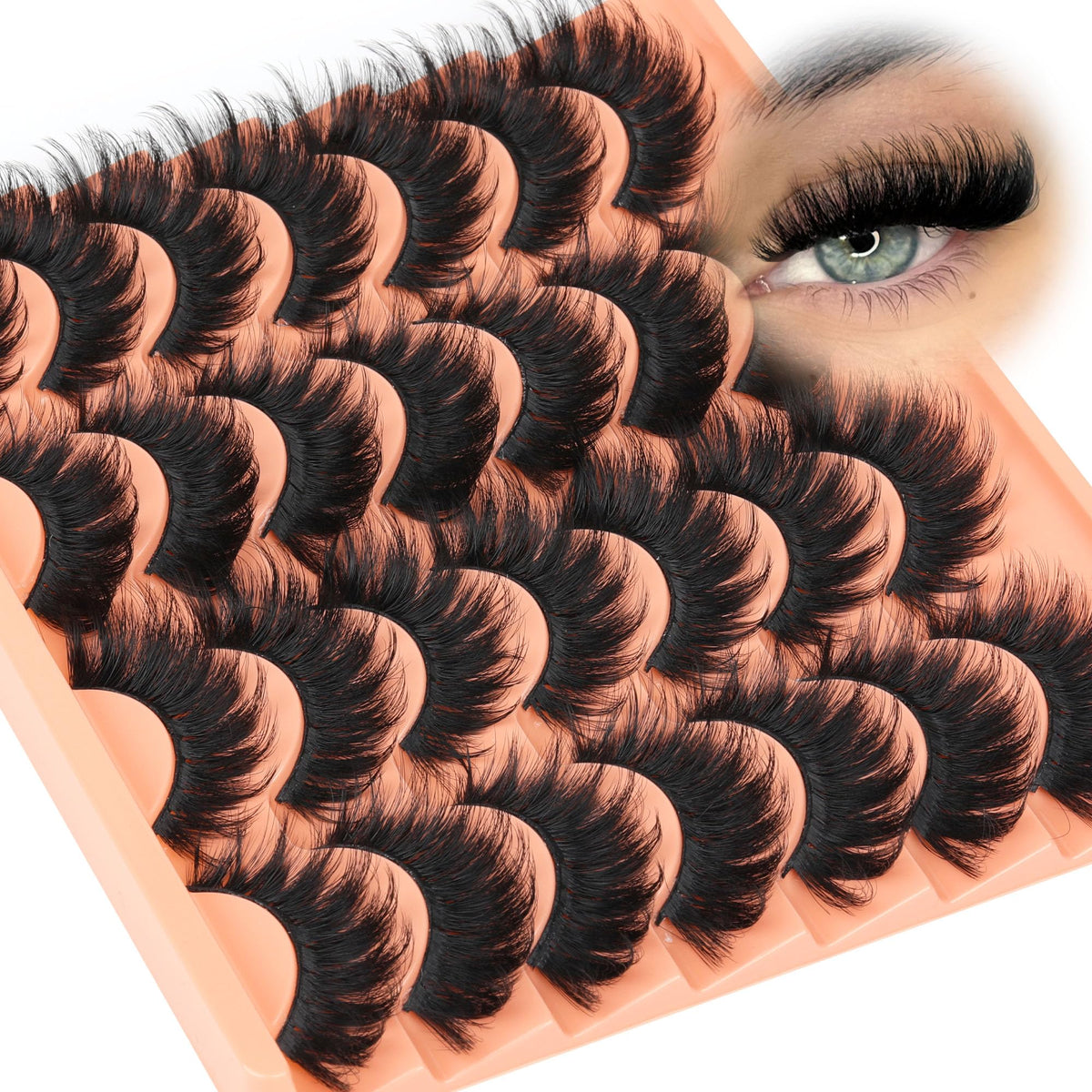 ALICROWN HAIR Strip Lashes, effet œil de chat 22 mm, regard allongé et audacieux.