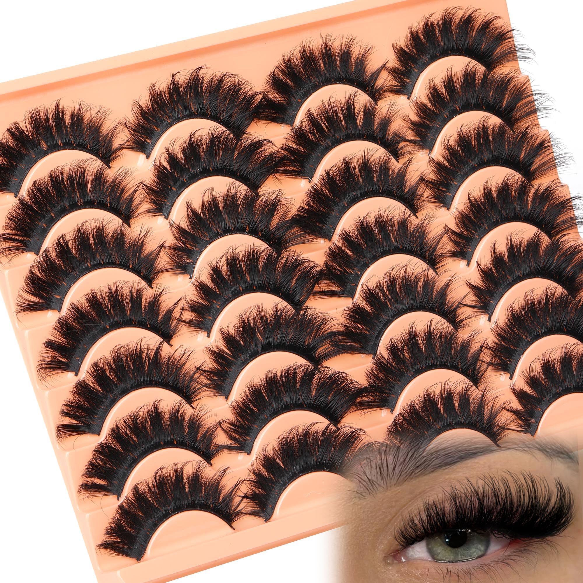 ALICROWN HAIR Strip Lashes texture faux mink synthétique douceur et volume.