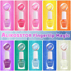 ALIKOSSTOR vernis enfant rose paillettes en bouteille, brillance légère et joyeuse.