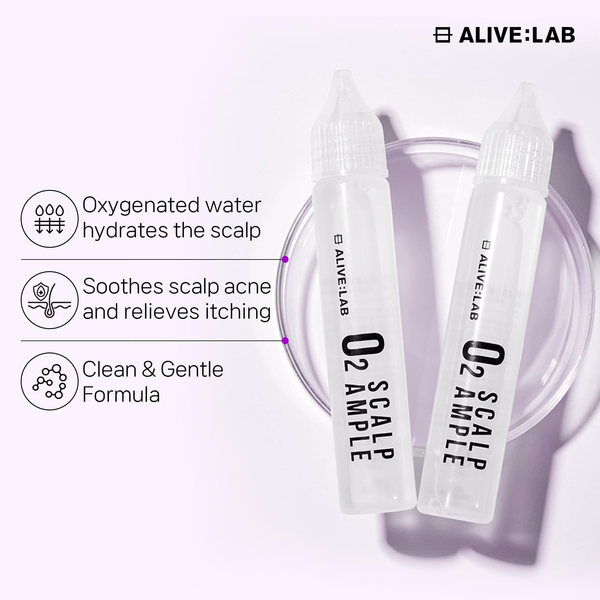 ALIVE:LAB ALIVELAB application-serum-cuir-chevelu – sérum léger pour nourrir et rafraîchir.