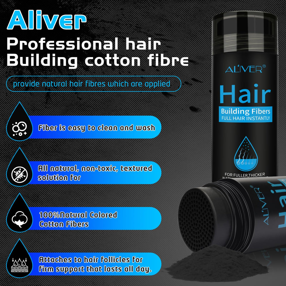 ALIVER fibres capillaires noir – couleur naturelle assortie à votre chevelure.
