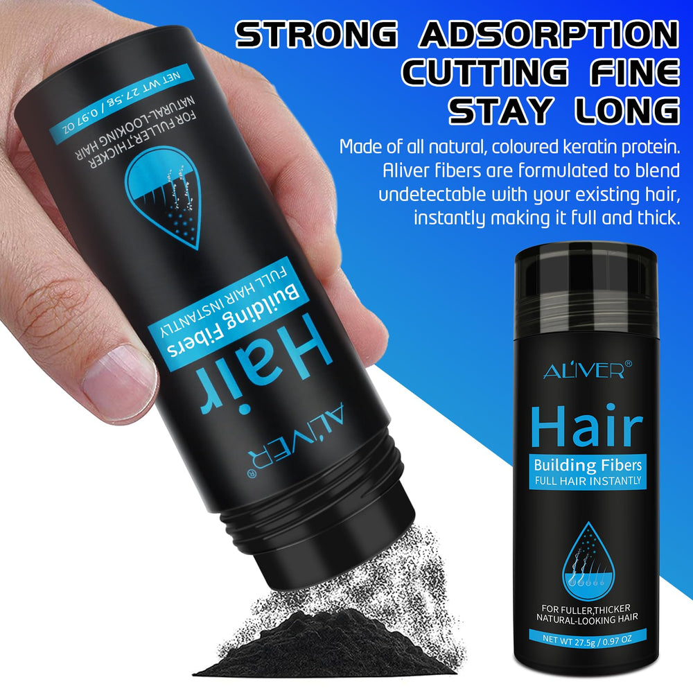 ALIVER fibres capillaires noir – résistance à la pluie et à la sueur.