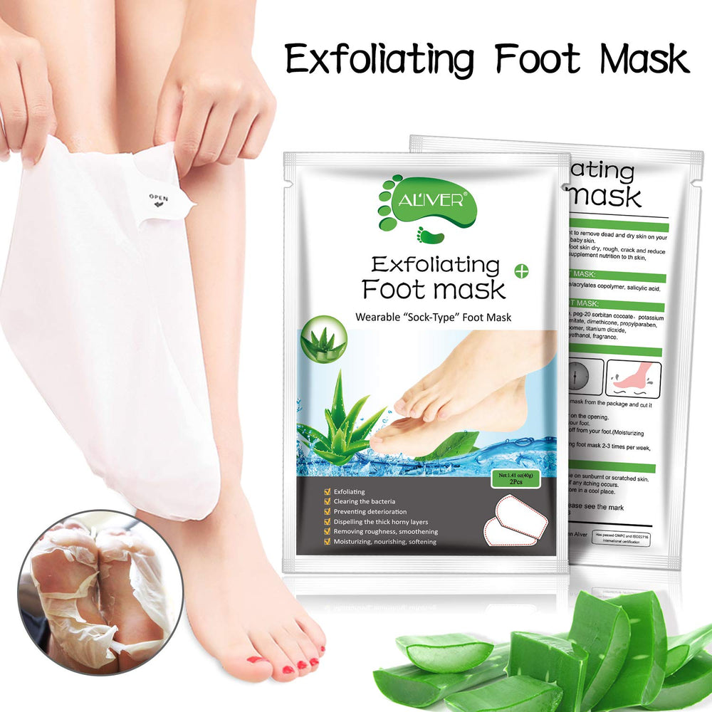 ALIVER Foot Peel Mask 3 Pack — étape d'application simple et sans douleur