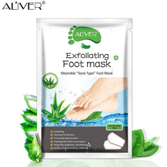 ALIVER Foot Peel Mask 3 Pack — chaussettes exfoliantes pour pédicure à domicile