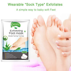 ALIVER Foot Peel Mask 3 Pack — ingrédients naturels et aloé véra pour nourrir la peau