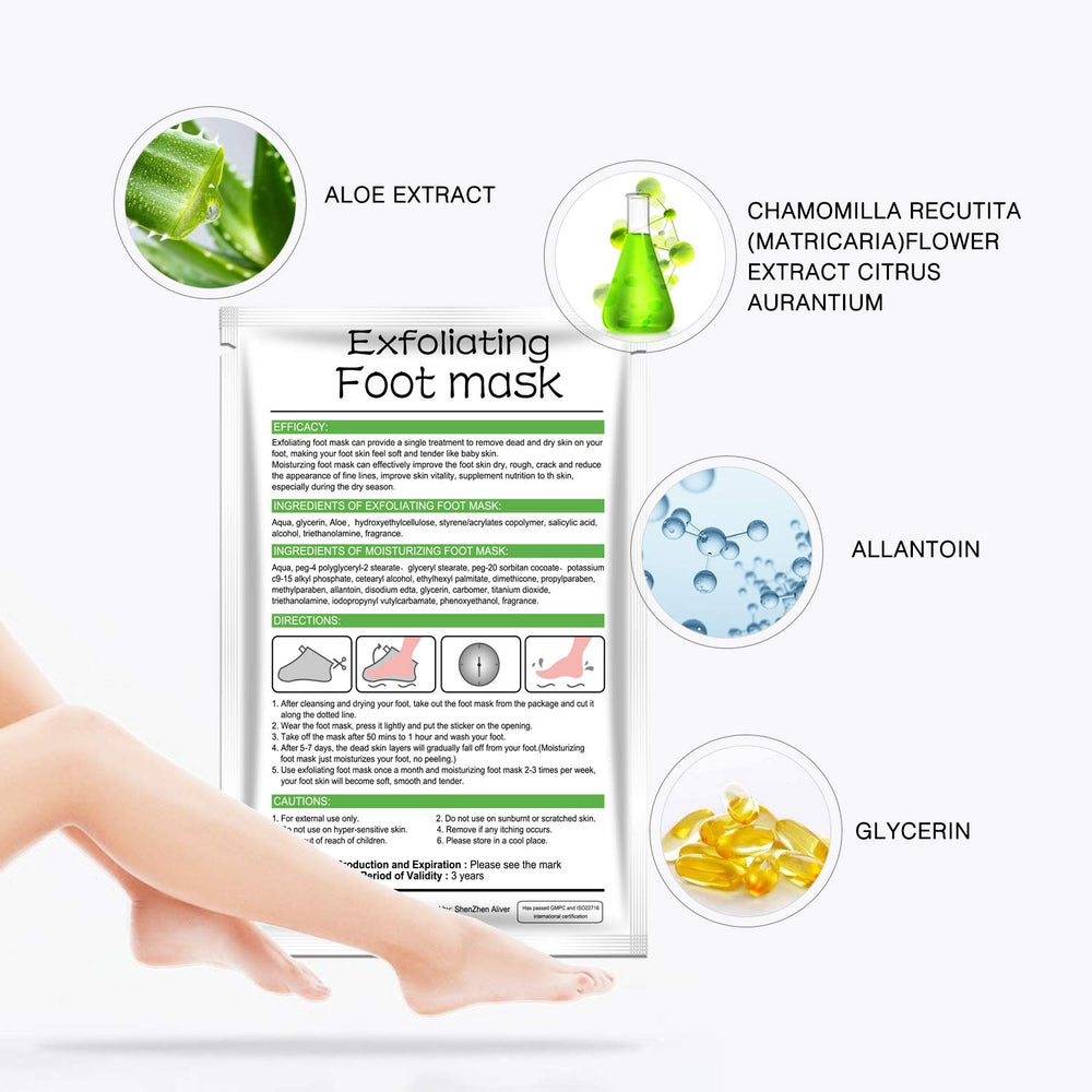 ALIVER Foot Peel Mask 3 Pack — conseils de soins des pieds pour meilleurs résultats