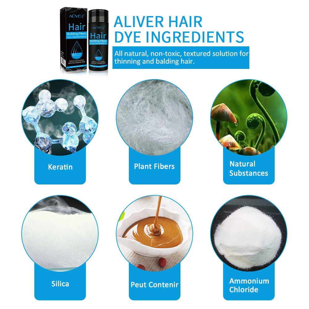ALIVER Hair Fibers easy removal with shampoo after use