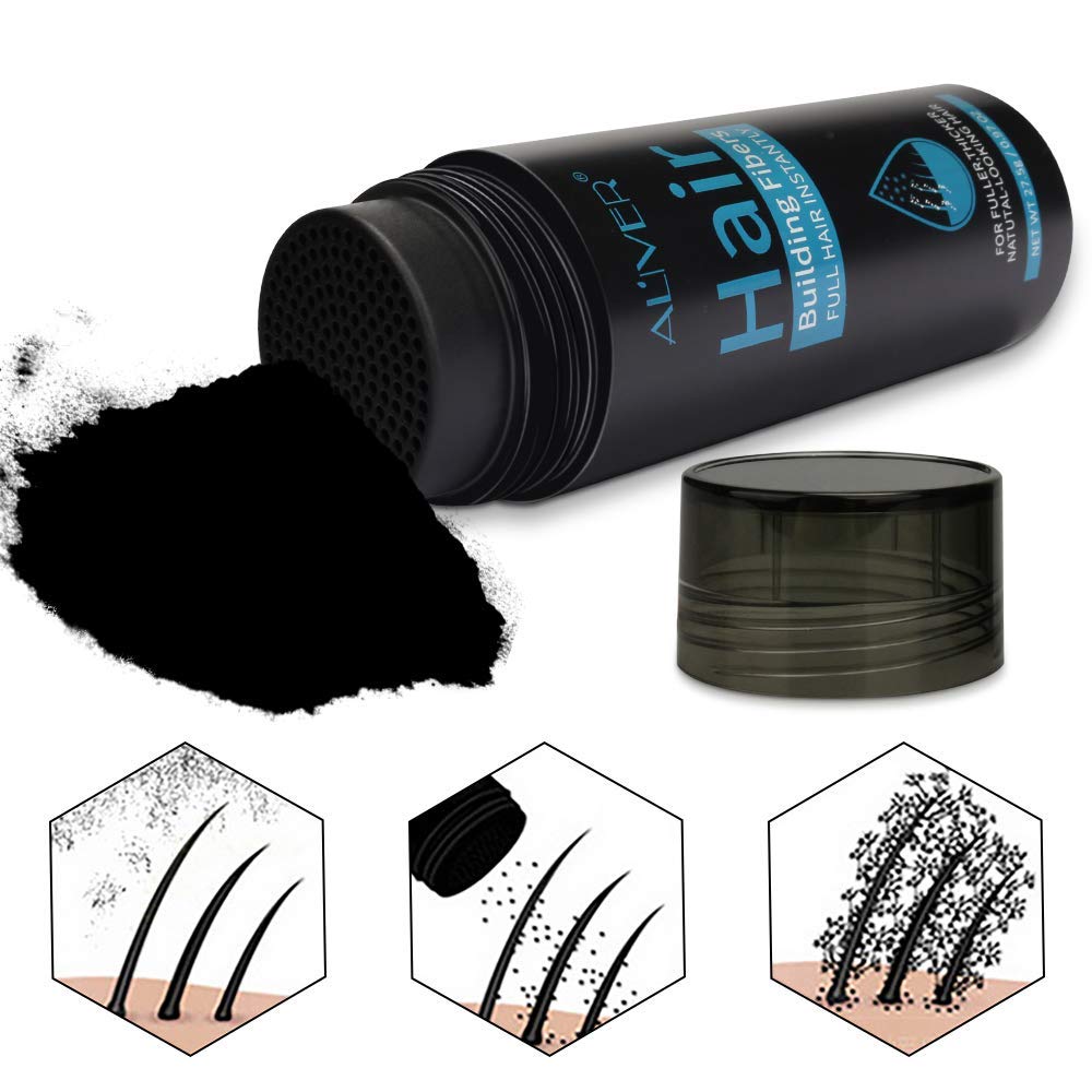 ALIVER Hair Fibers quick application saves time in the morning routine