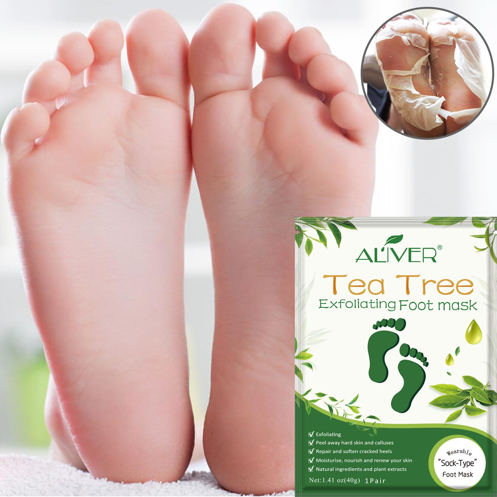 ALIVER masque-pieds-callosites: élimination douce des callosités.
