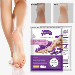 ALIVER pack 3 masques pieds lavande, texture agréable pour peau lisse.