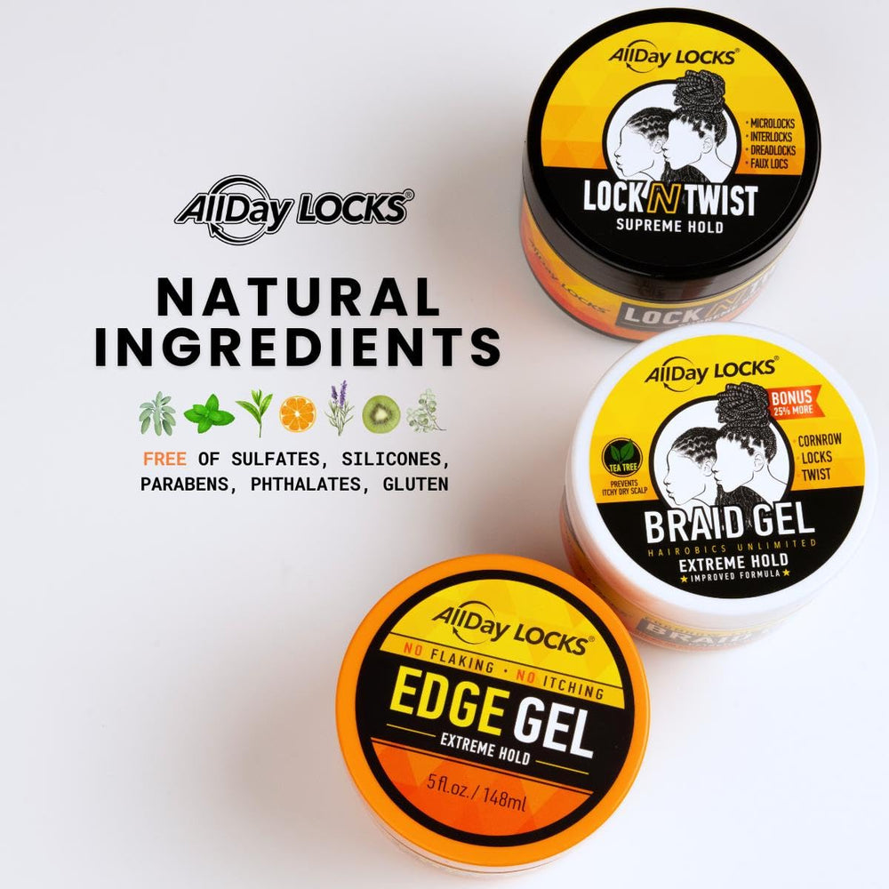 AllDay Locks Gel usage quotidien — idéal pour tresses et locks