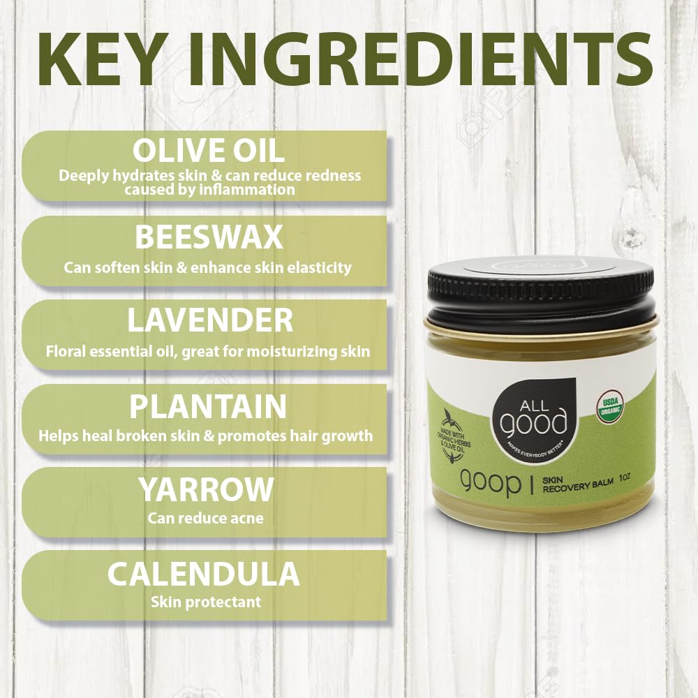 All Good Goop Recovery Balm, soin universel pour mains et pieds secs.