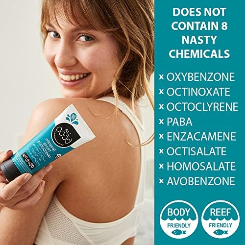 All Good Sunscreen sport-mineral, application facile et transparente sur la peau.