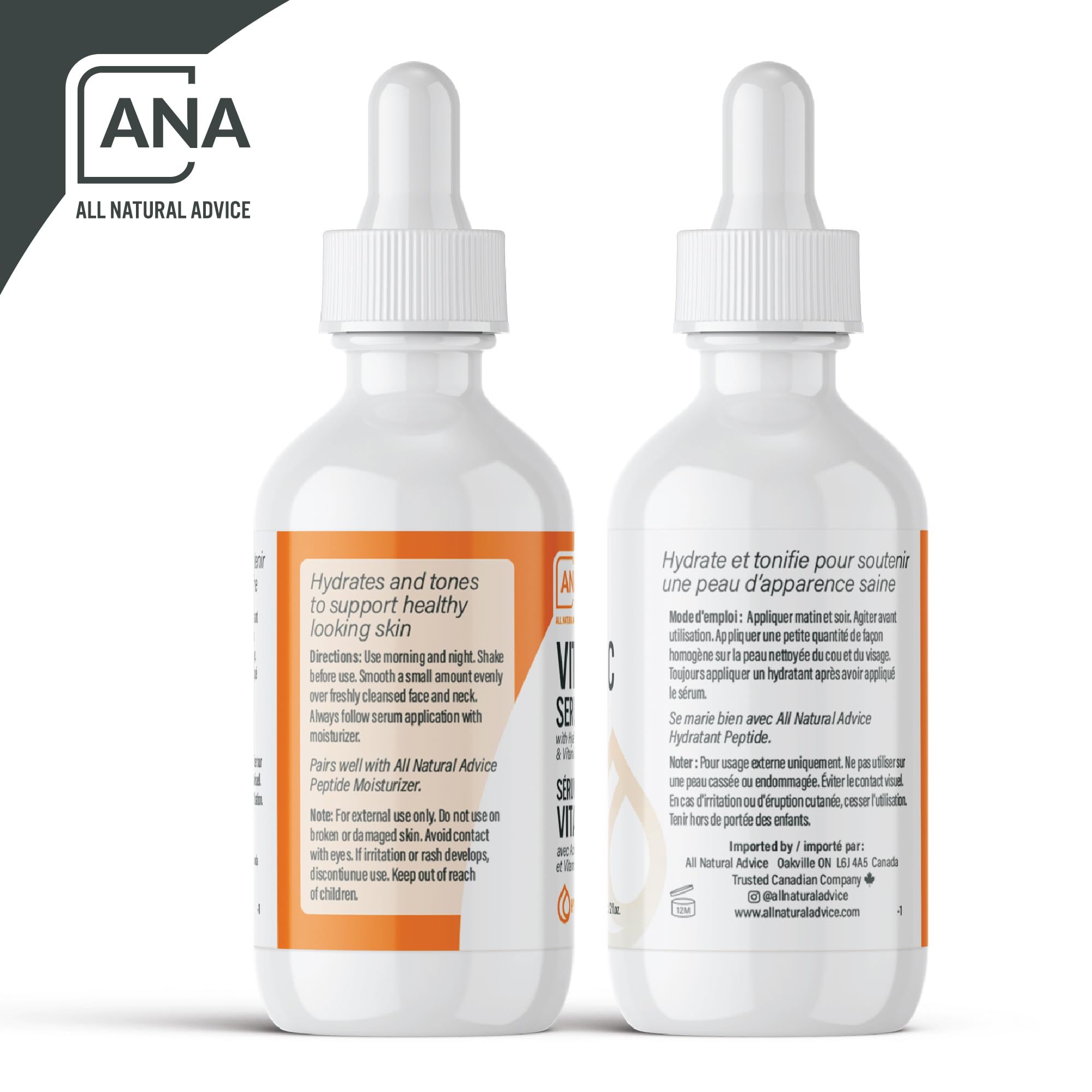 All Natural Advice Sérum vitamine C - usage quotidien doux et efficace.