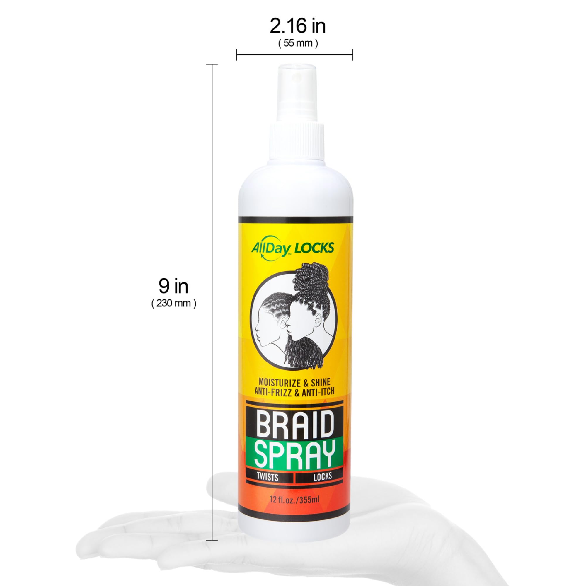 AllDay Locks Braid Spray, nettoie les accumulations et laisse le cuir chevelu frais.