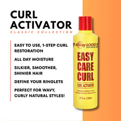 AllDay Locks Activateur boucles définies, gros plan sur mèches hydratées