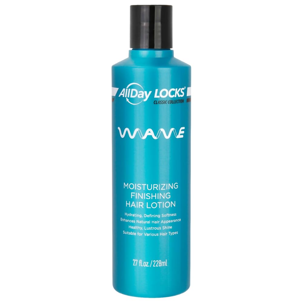 Lotion AllDay Locks Classic Wave dans sa bouteille, définition des boucles.