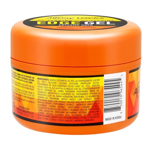 AllDay Locks Edge Gel Extreme Hold – brillance saine et protection nourrissante des cheveux.