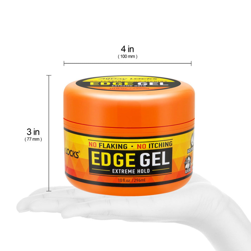 AllDay Locks Edge Gel Extreme Hold – tenue fiable 24 heures, sans résidu blanc.