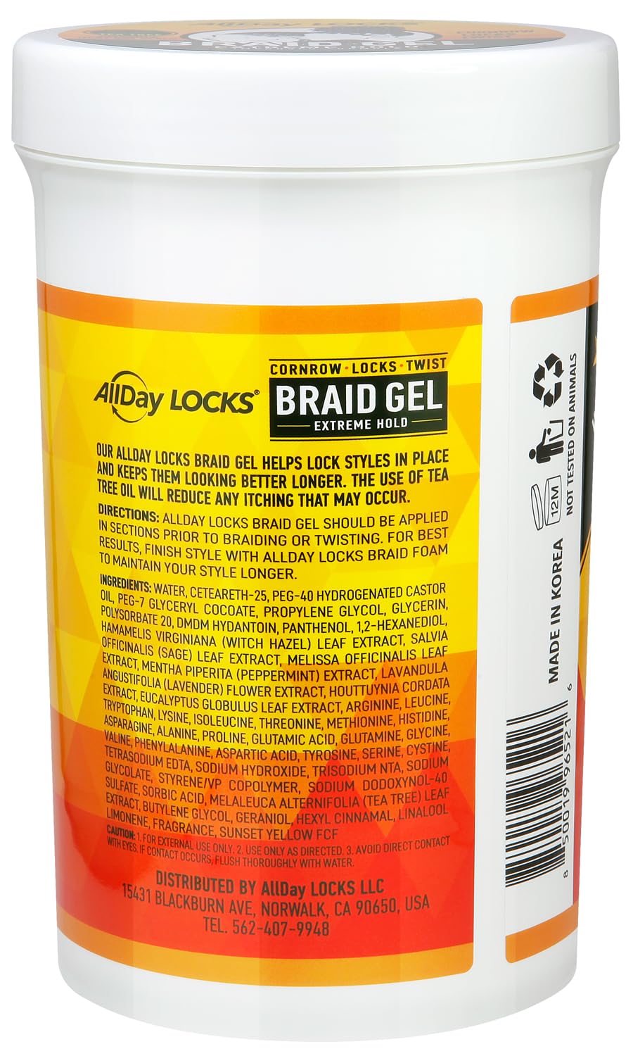 AllDay Locks Gel coiffage-tresses-torsades montrant la définition lors du coiffage