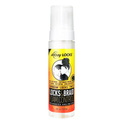 AllDay Locks Mousse pour tresses, bouteille prête à l’emploi, tenue durable et brillance légère.