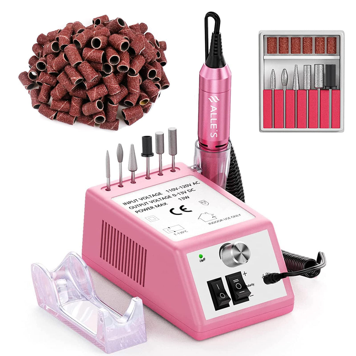 Alle's perce-ongles machine 20000rpm, puissance et précision pour vos manucures.