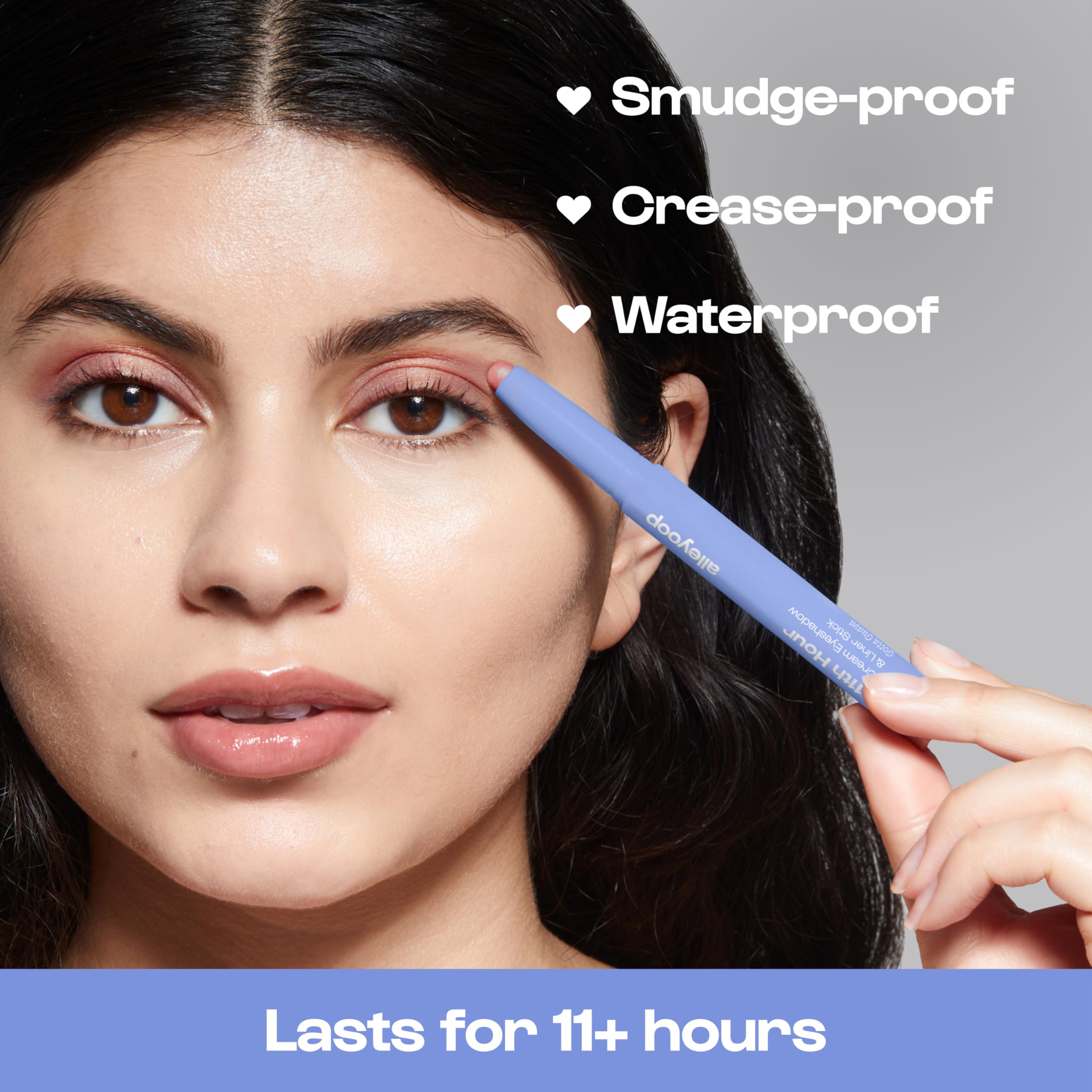 ALLEYOOP 11th Hour Soft natural finish Rose Shimmer adds a subtle glow.