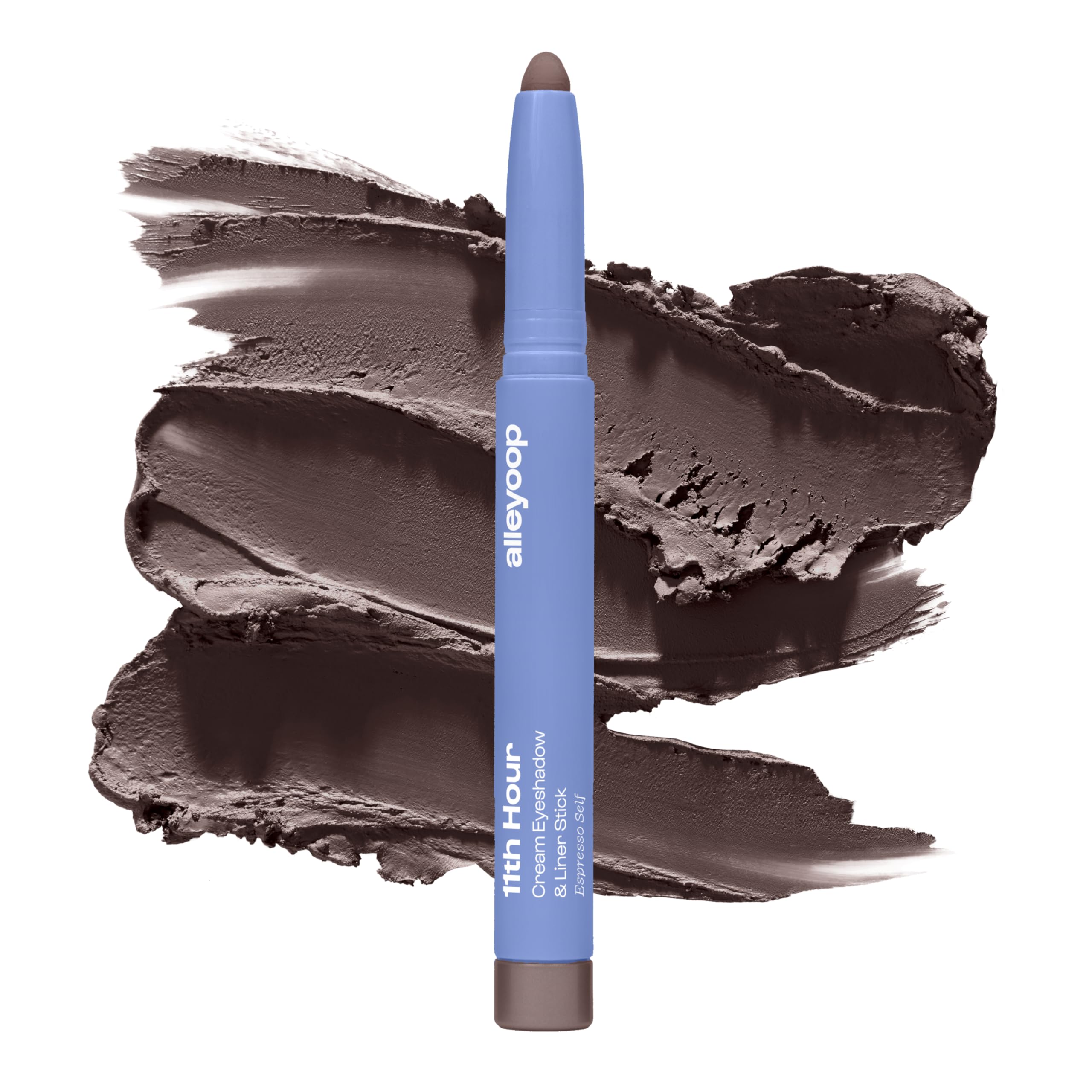 ALLEYOOP 11th Hour waterproof eyeshadow stick close-up for smudge-proof color.