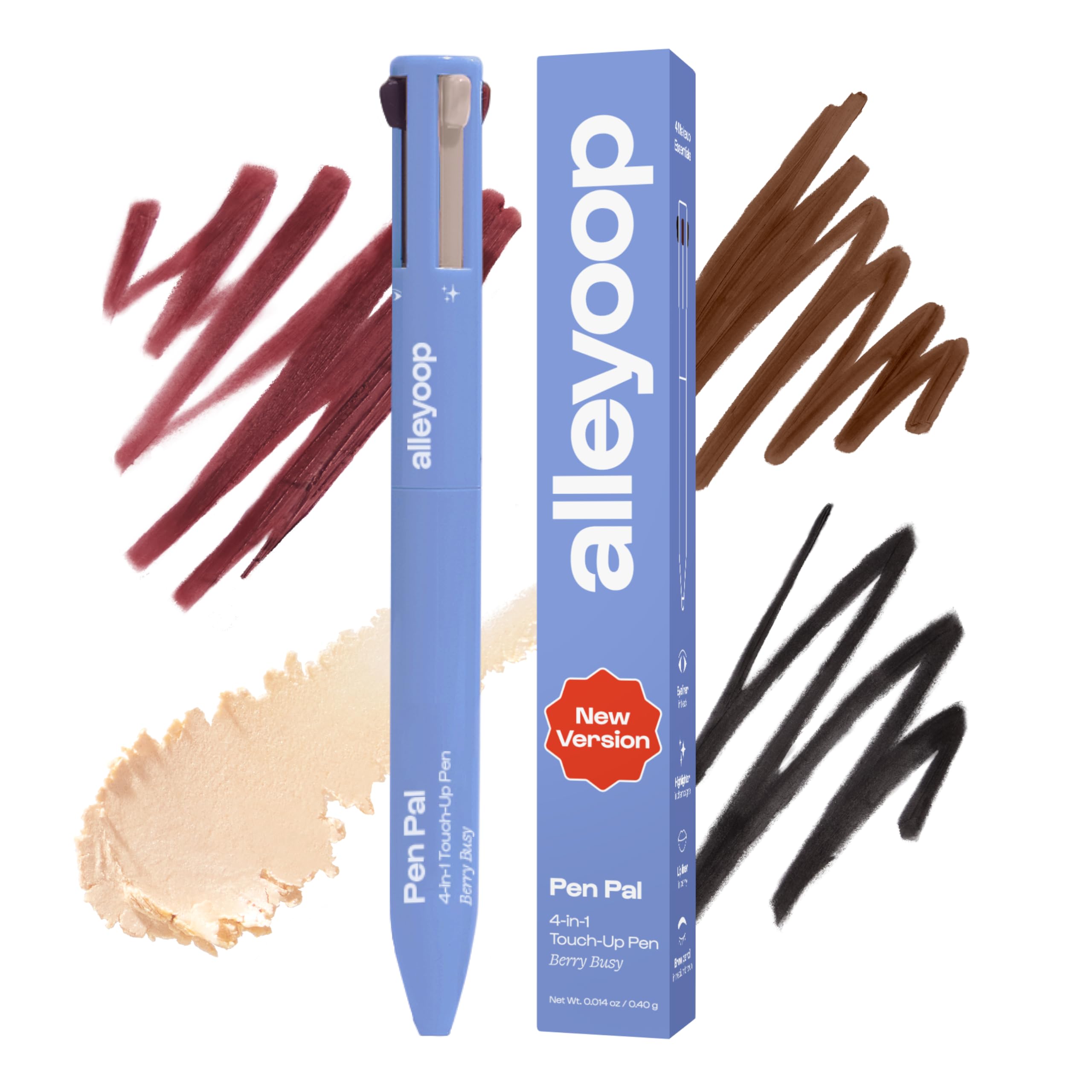 ALLEYOOP Pen Pal 4-in-1 pen for travel-friendly touch-ups on the go.