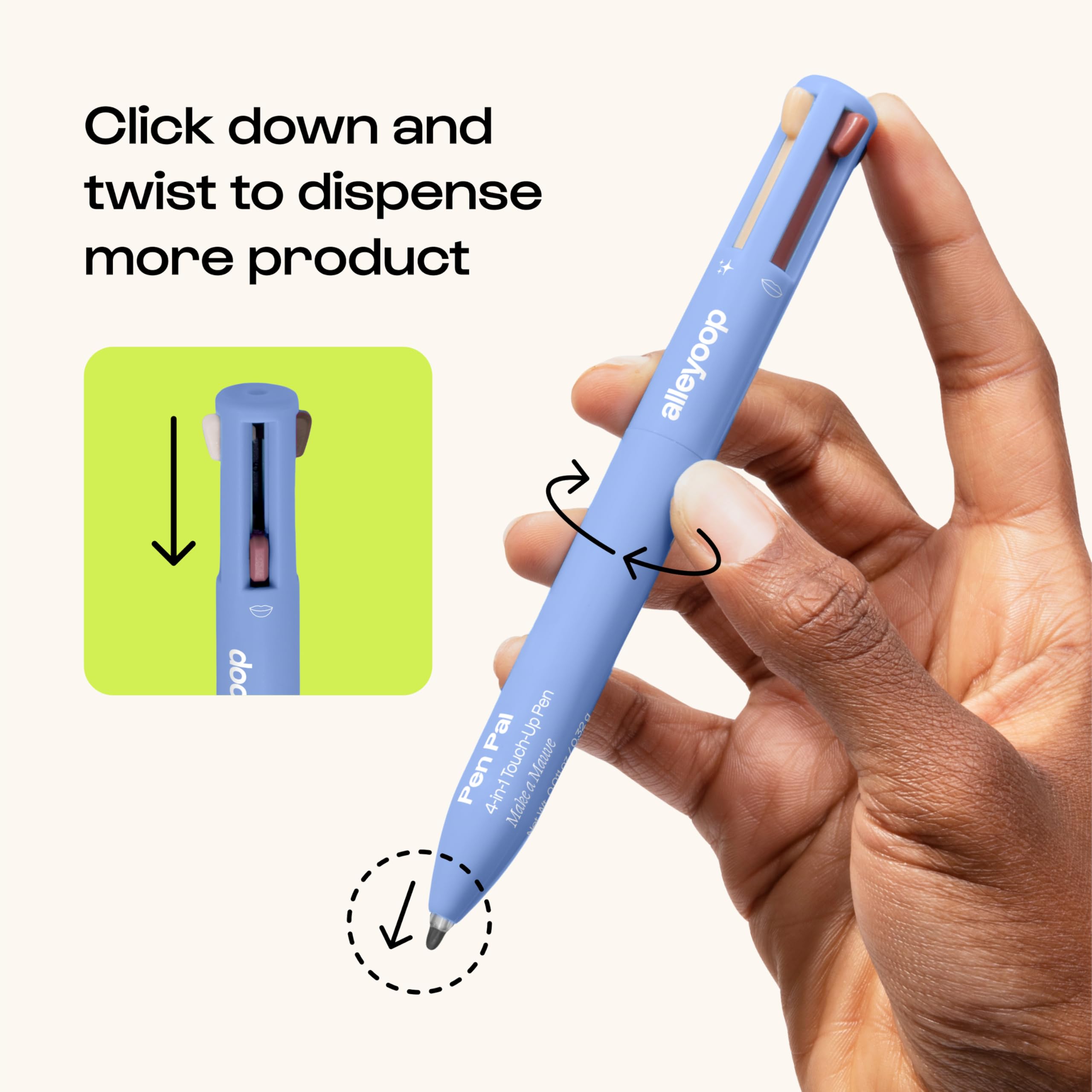 ALLEYOOP Pen Pal eyebrow pencil creates quick, defined brows.