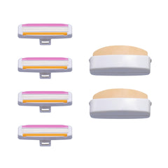 Rasoir StaySharp ALLEYOOP avec cartouches de rechange compactes pour voyage.
