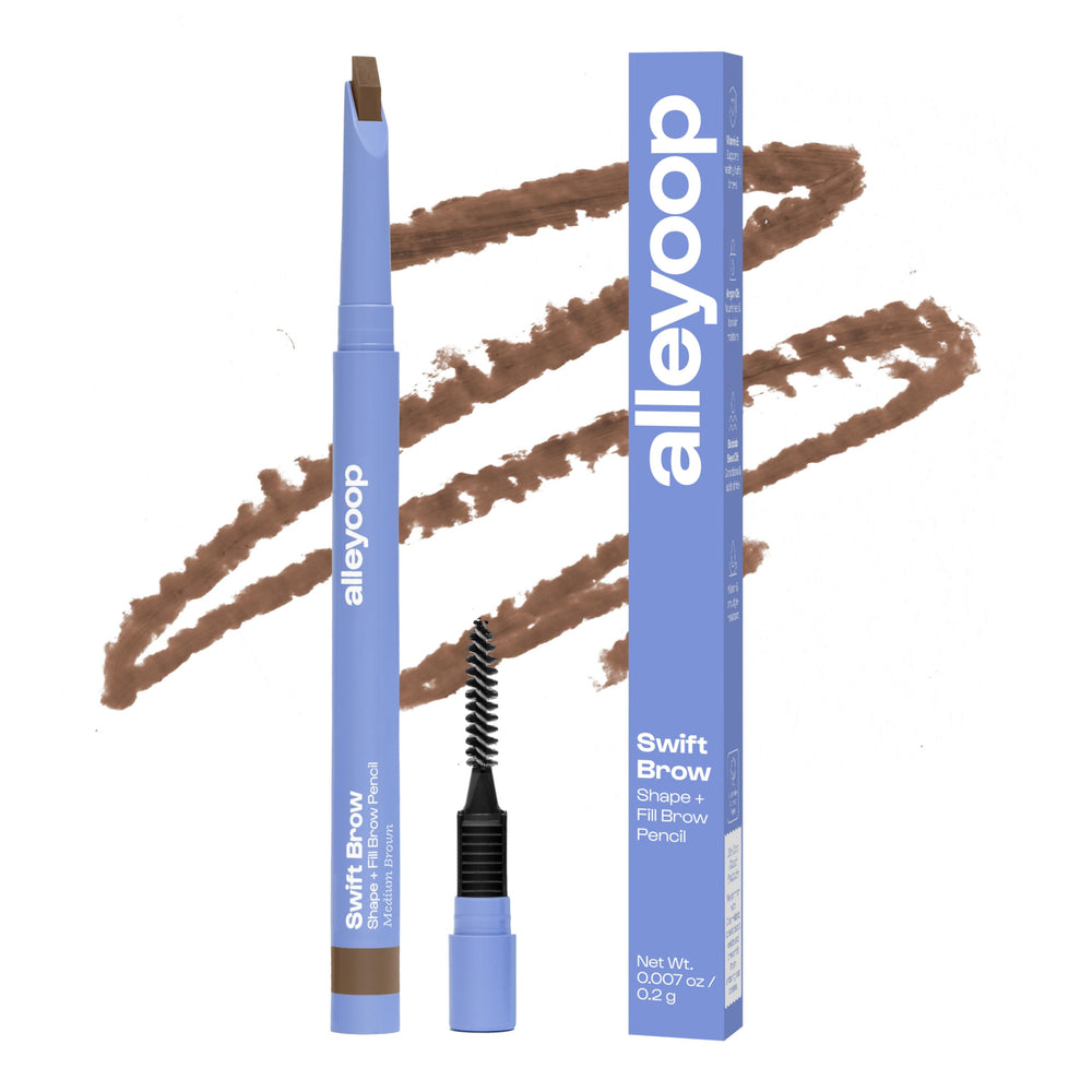 ALLEYOOP Swift Sourcils tout-en-un : taille-crayon et spoolie pour une application précise.