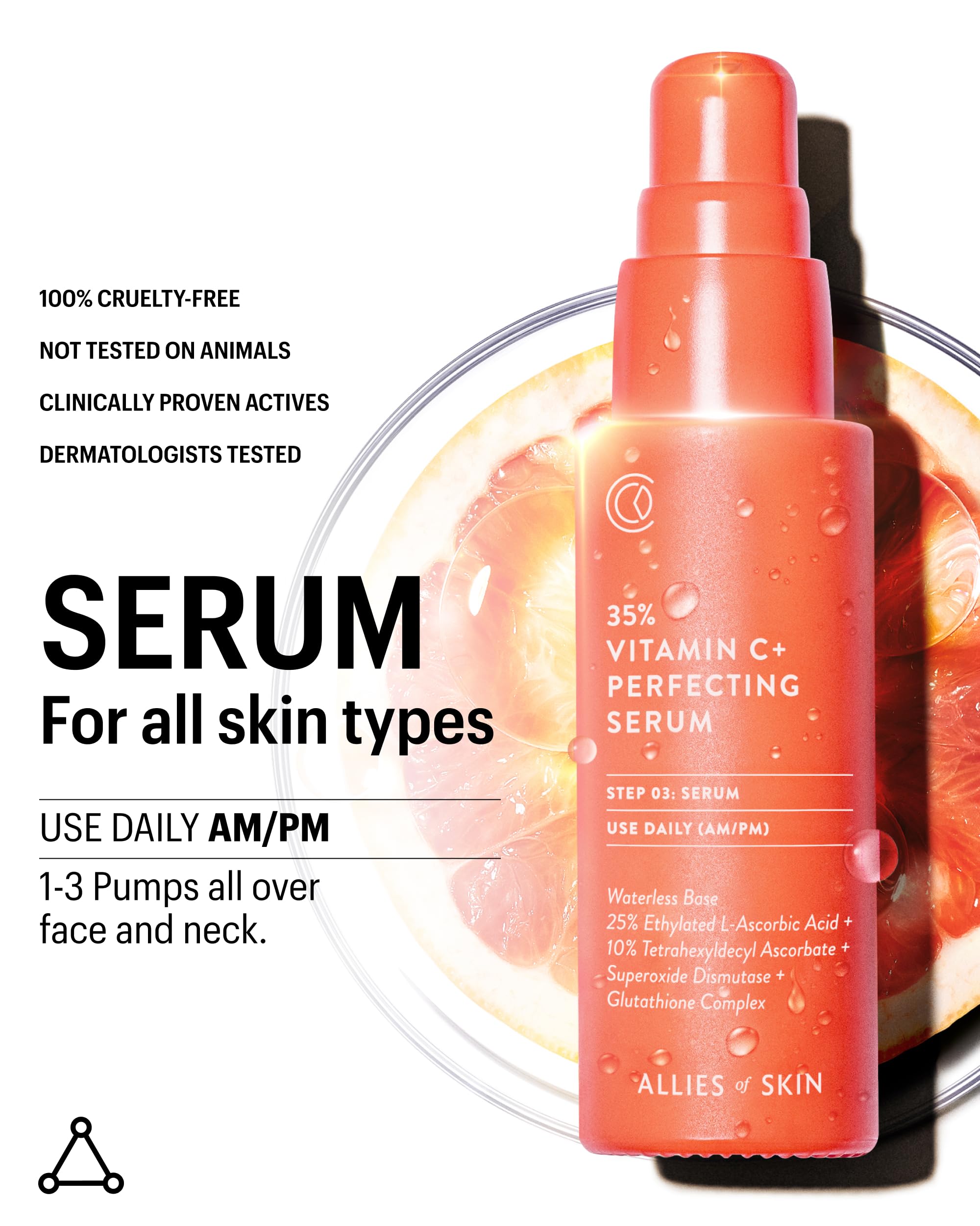 Formulation sans eau, base claire et concentrée d’Allies of Skin.