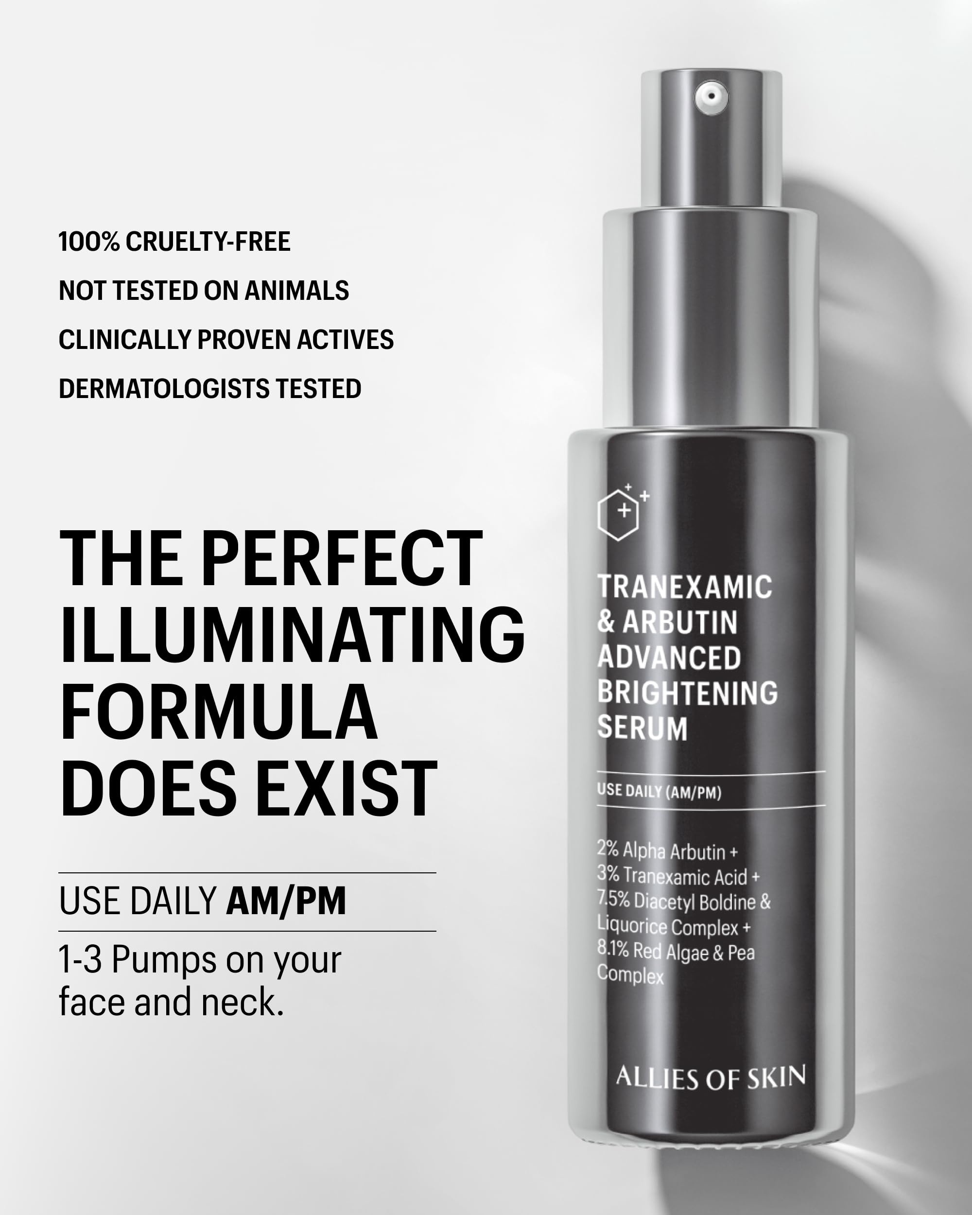 Allies of Skin ingrédients sans silicone – formule douce et respectueuse.