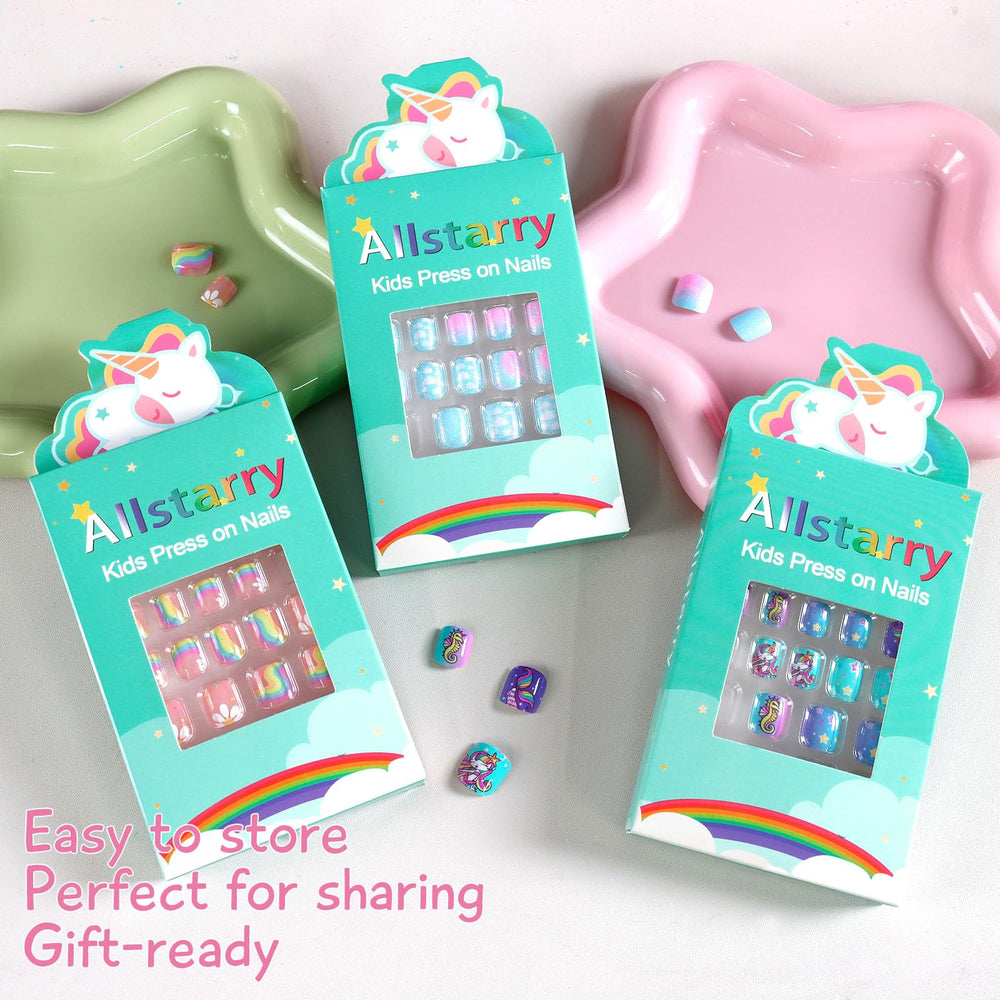 Allstarry coffret trio d’ongles adhésifs: variétés faciles à assortir.