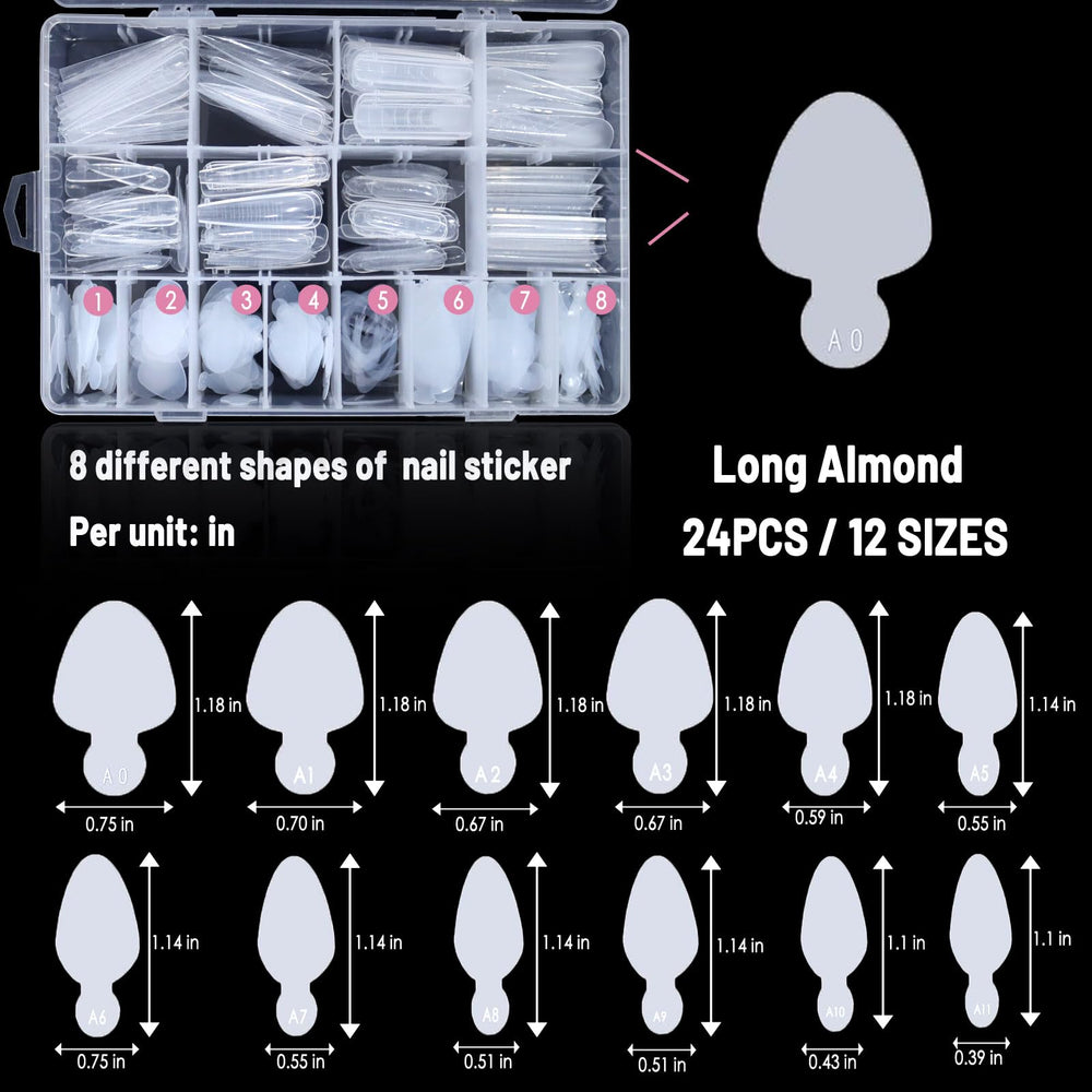 Allstarry kit extensions ongles 384 pièces, ensemble généreux