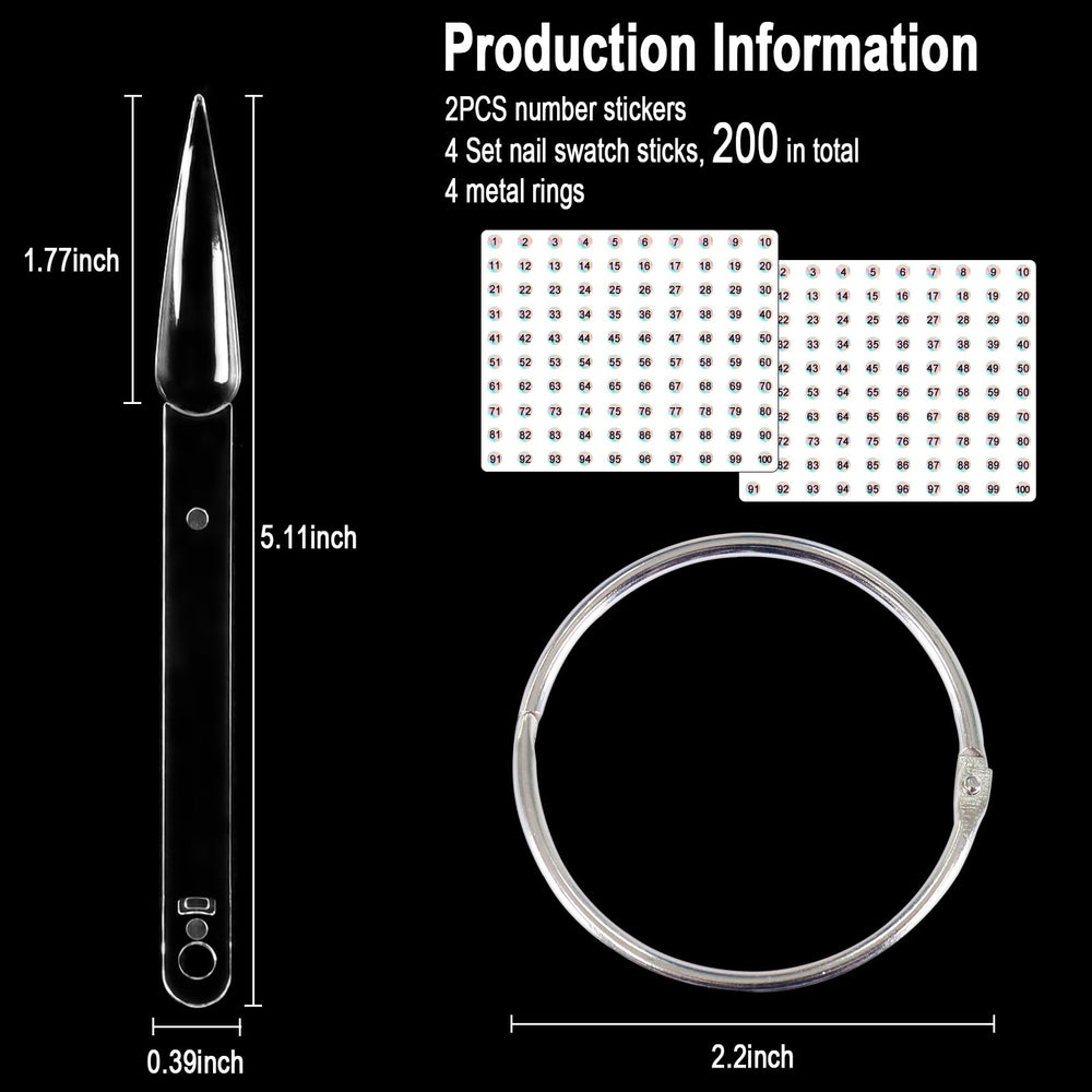 Allstarry autocollants holographiques numérotés 1–100 pour repérer rapidement les teintes.