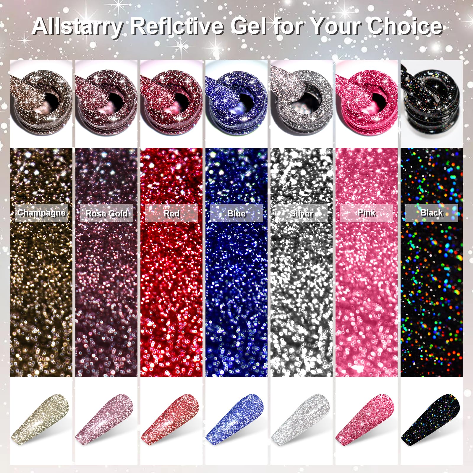 Allstarry vernis gel design-sirene-reflets, inspire des décorations marines.