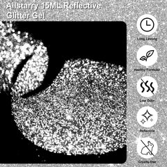 Allstarry vernis gel paillettes-brillantes, effet scintillant idéal pour les soirées.