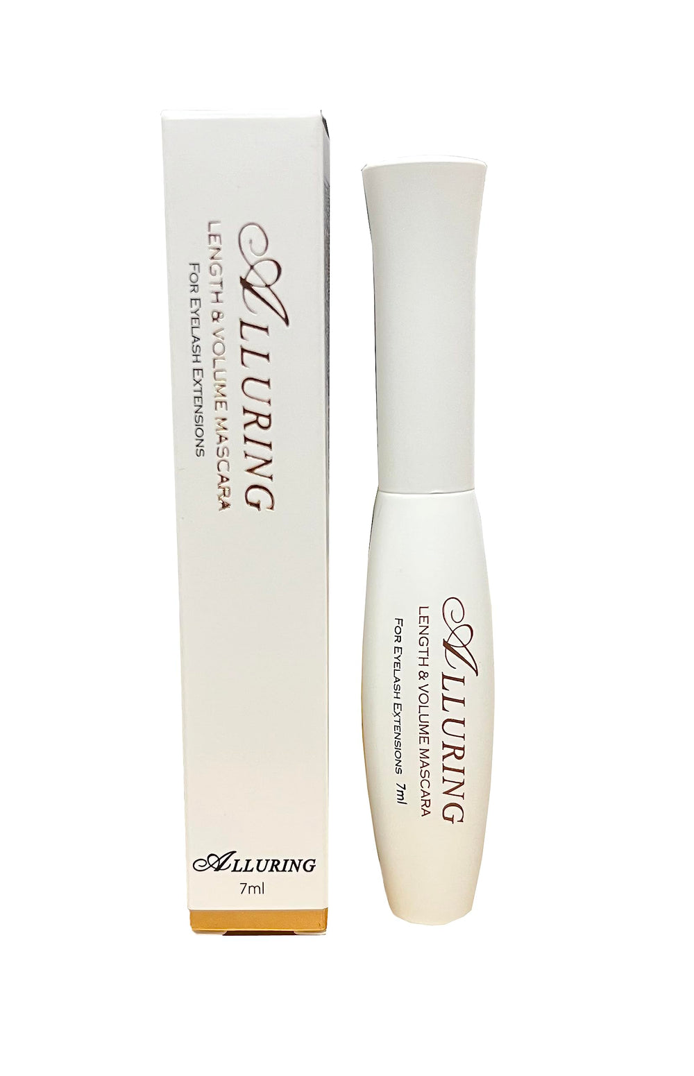 Alluring mascara extension longueur-volume, idéal avec extensions, tenue longue durée et sans paquets.
