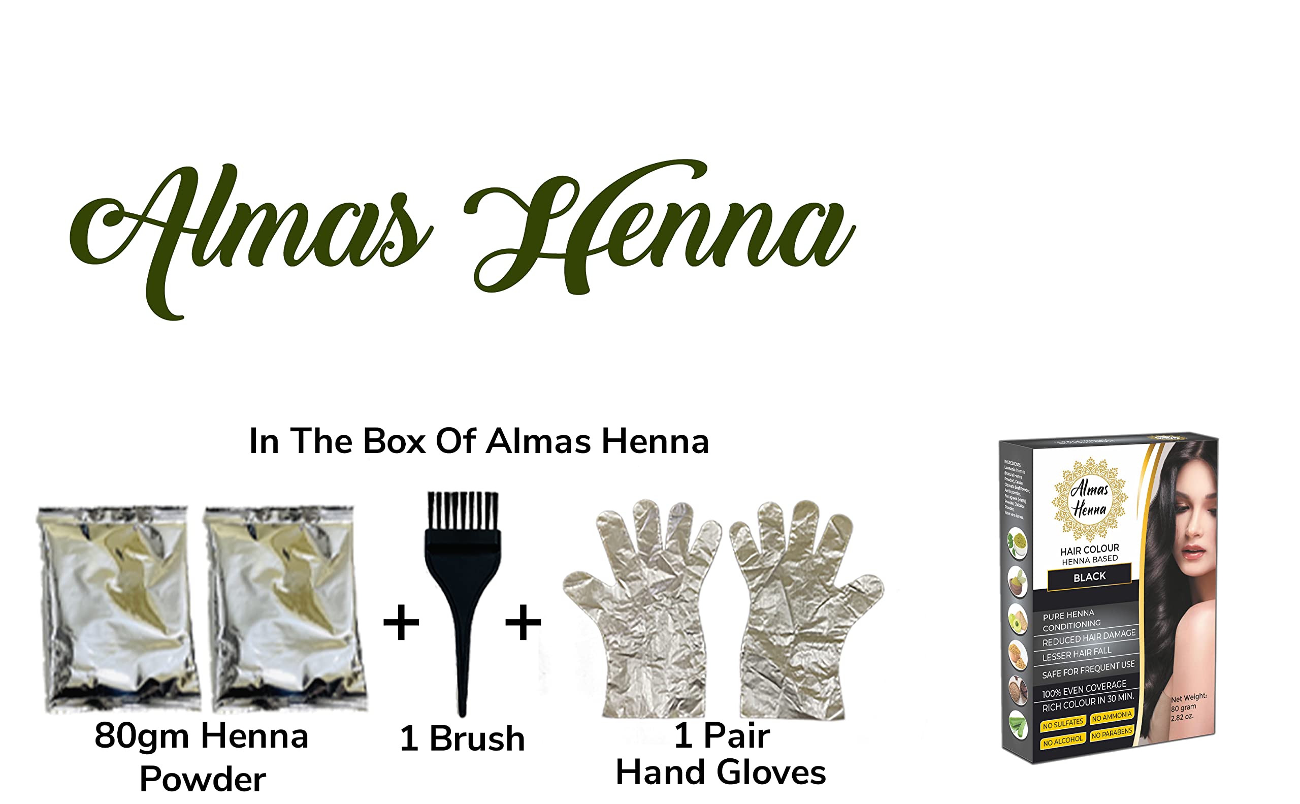 Almas Henna : coloration naturelle apportant brillance et douceur.