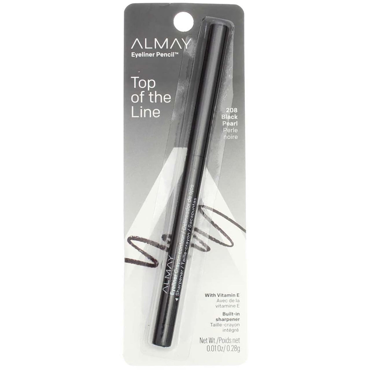 Almay crayon yeux Intense i-Color Noir Perle, application nette toute la journée.