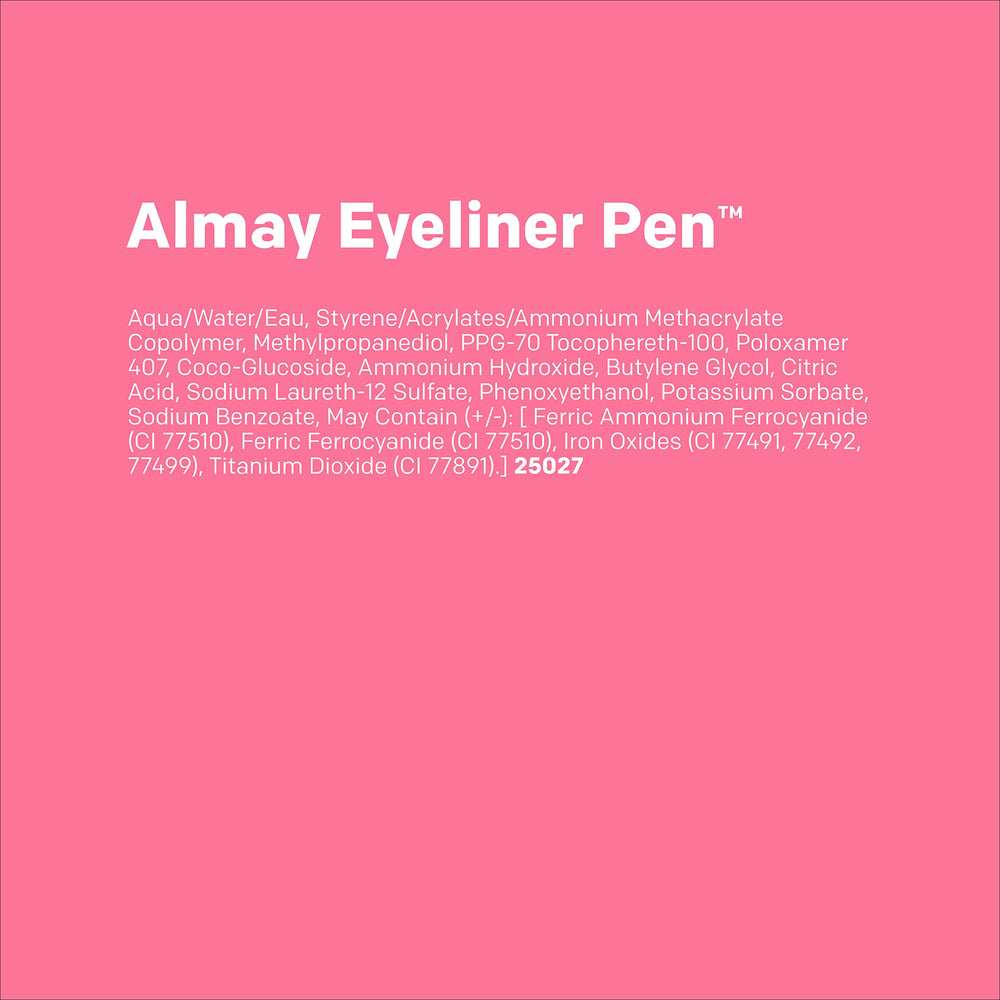 Almay Eyeliner Pen Noir : parfait avec ombres claires pour contraste élégant.