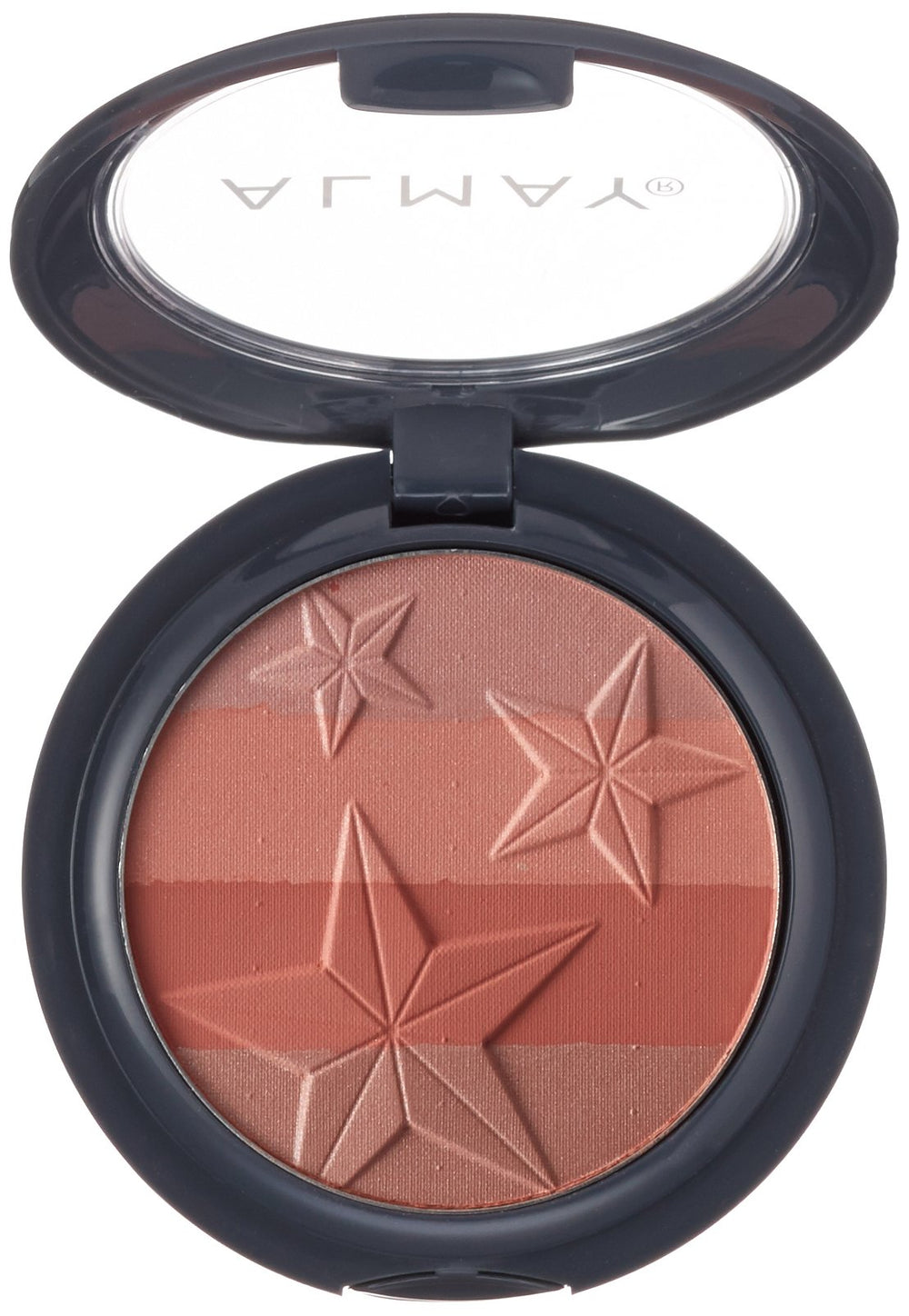 Fard à joues Almay Coral 030, trois teintes bricquées pour mélange subtil