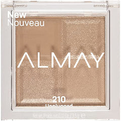Finition matte de la palette Almay Shadow Squad pour un teint naturel.